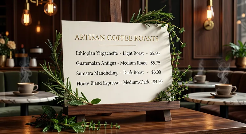 coffee menu